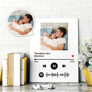 Custom Spotify Code Canvas Painting - Valentine's Day