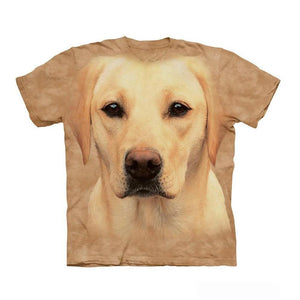 3D Graphic Dog T-Shirt Unisex  - Yellow Labrador