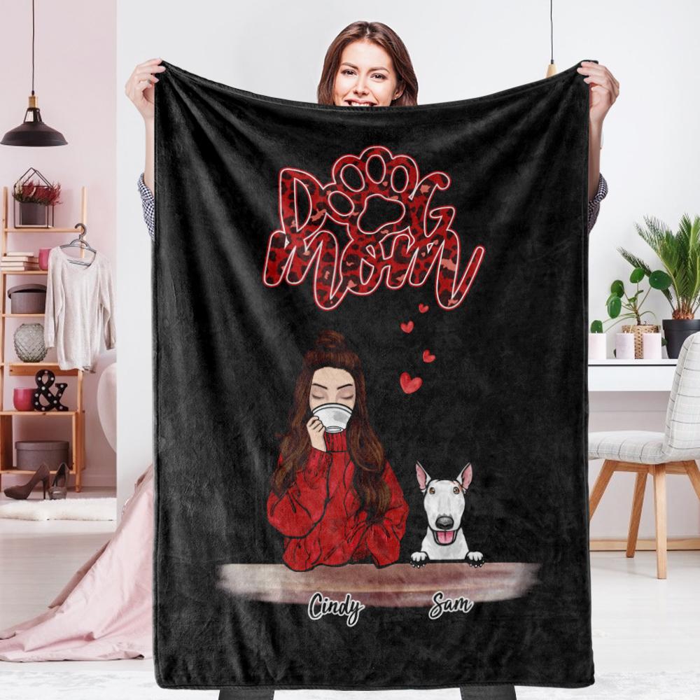 Custom Dog Blanket Preview Pets Blanket - Black