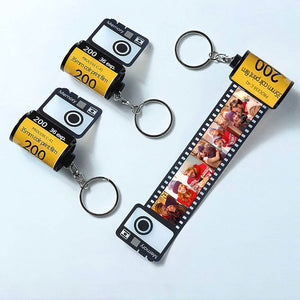 Custom Photo Camera Roll Keychain - 15 Photos Xmas Gift Idea