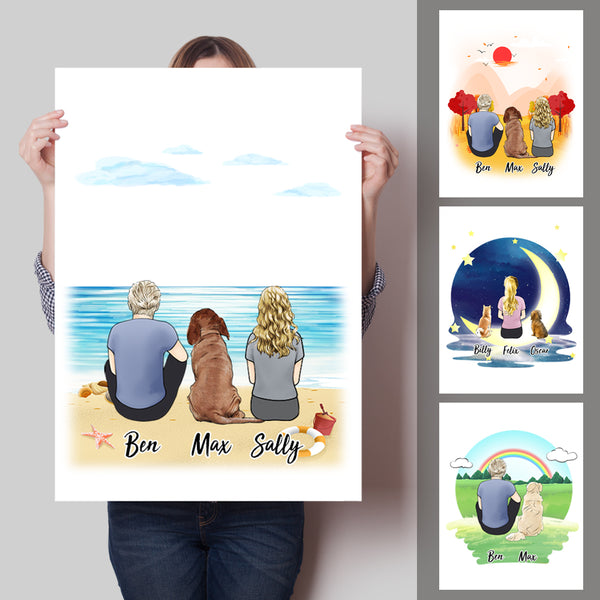 Custom Personalized Vertical Canvas Prints - Good Times For Pets and Owners-DIY frame