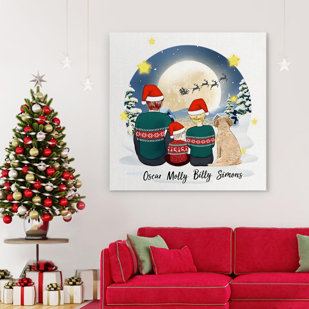 Christmas Canvas Prints Custom Famliy Canvas Online- Christmas Art Best Gift