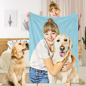 Custom Pets Dog Photo Fleece Blanket Personalized Fleece Blanket Best Gift