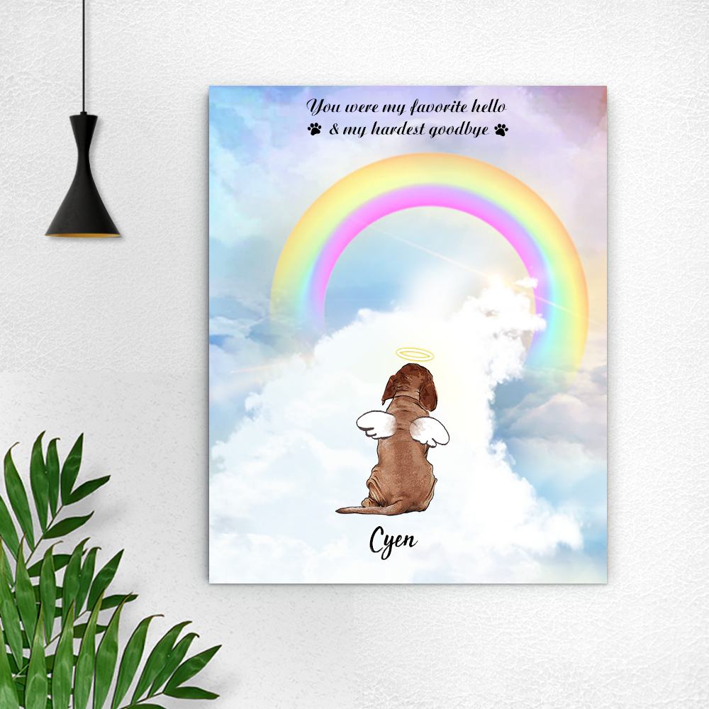 Pets Memorial Gift Canvas Canvas Personalized Vertical Canvas - Pets Lover Memorial Gift-Lost Pet Gift