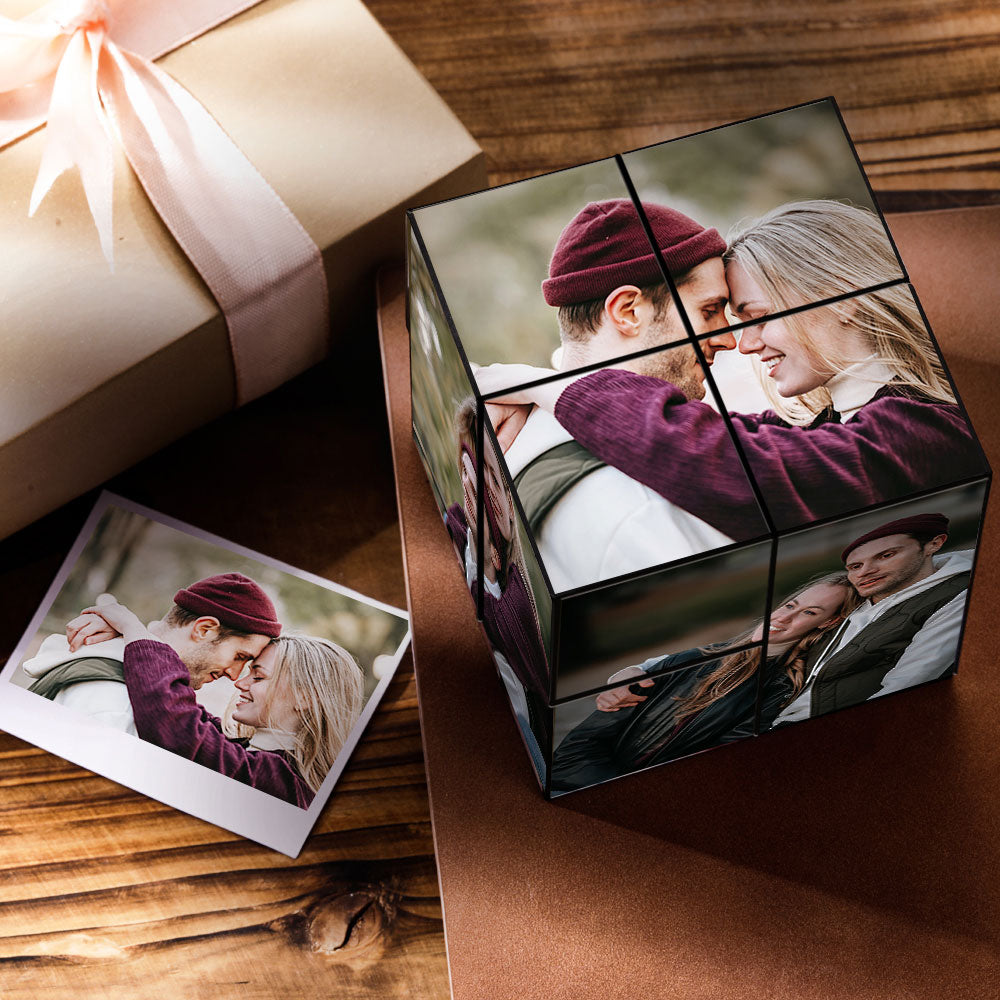 Custom Magic Folding Photo Rubic's Cube -Sweet Couple