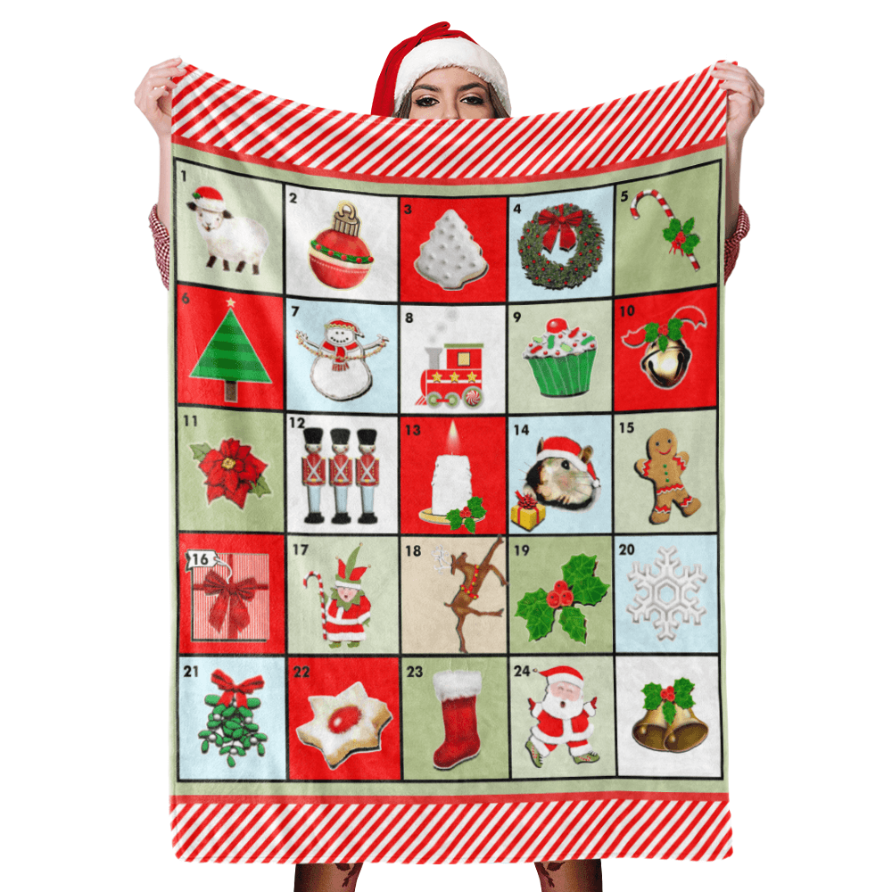 Christmas Blanket Gift Merry Christmas Blanket Happy Holiday Fleece Blanket