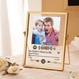 Spotify Code Music Plaque with Golden Frame