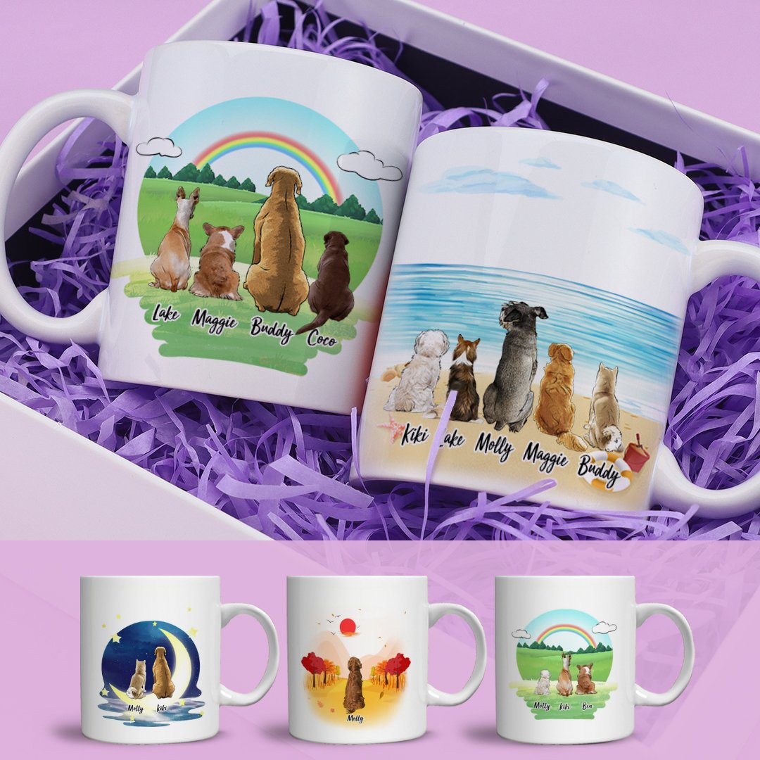 Personalized Dog Coffee Mug And Dog Friends(online design & 3D preview)