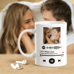 Custom Spotify Code Music mugs with Photo - Gift For Her