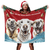 Christmas Dog Blanket Gift Custom Dog Blankets Pet Photo Painted Art Portrait Fleece Blanket