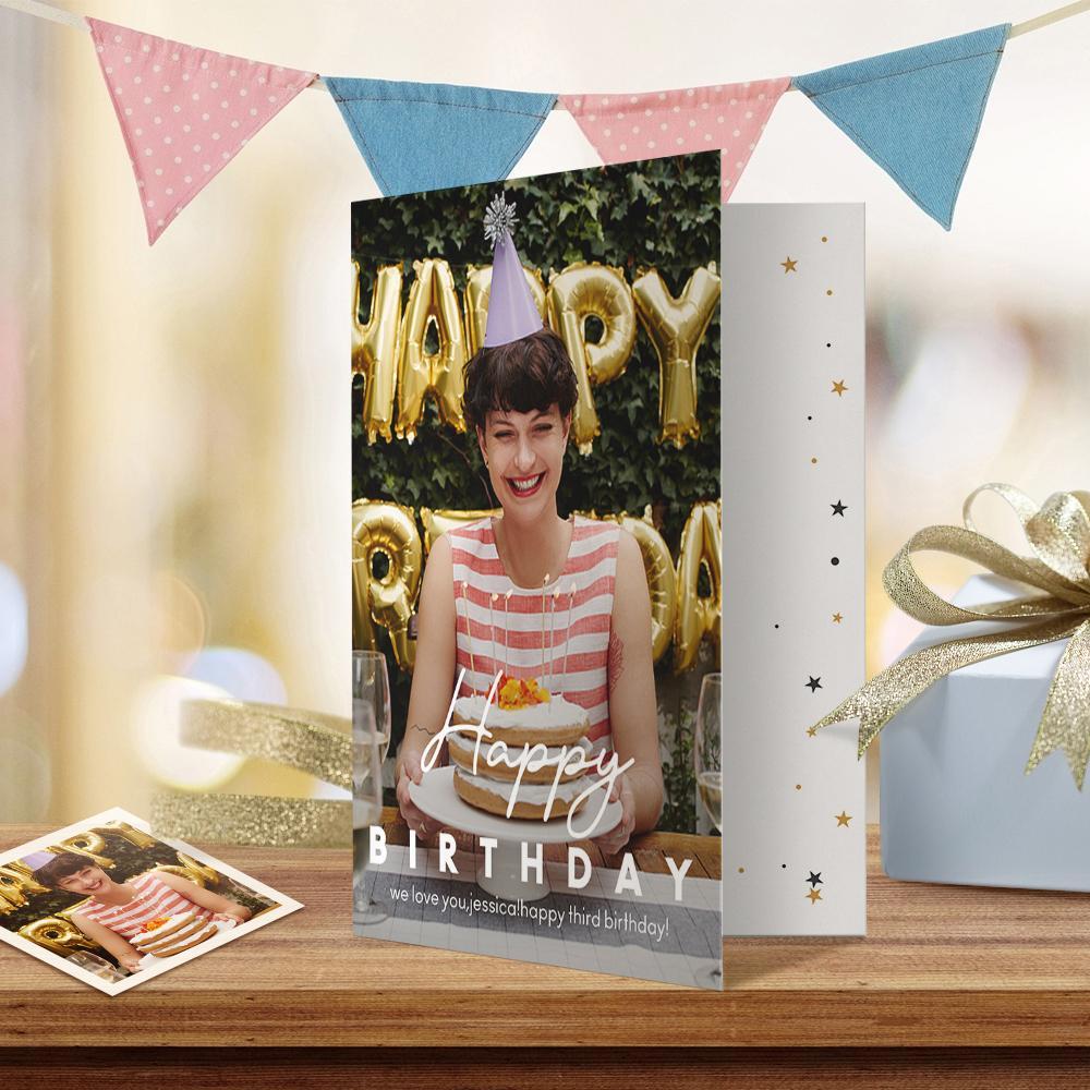 Custom Birthday Greeting Card Happy Birthday Card for Kids And Adults