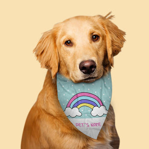 Custom Dog Bandanas With Name Personalised Rainbow Bandanas For Pets