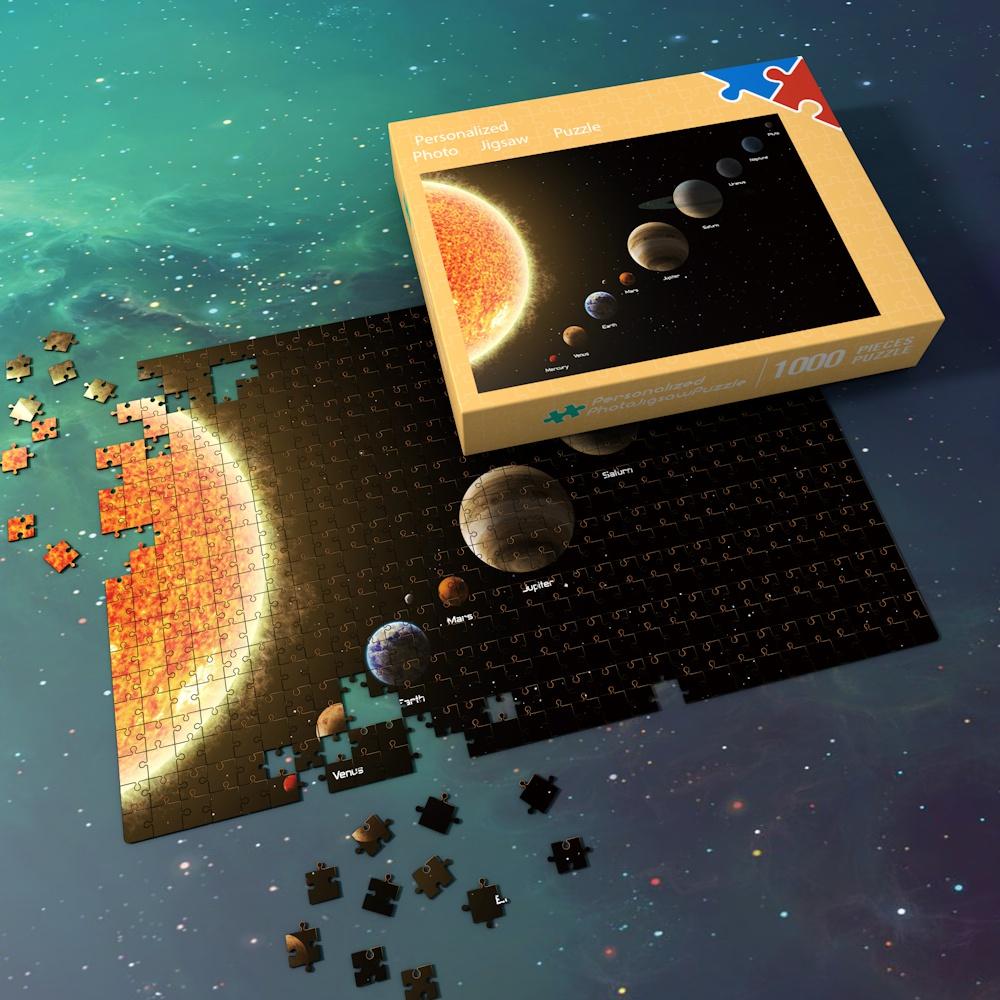 Space Jigsaw Puzzle Great Gifts For Adults And Kids - The Sun And Eight Planets