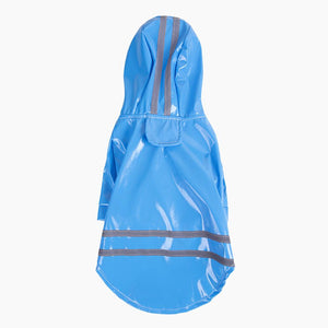 Pet Raincoat Hooded Windproof Blue