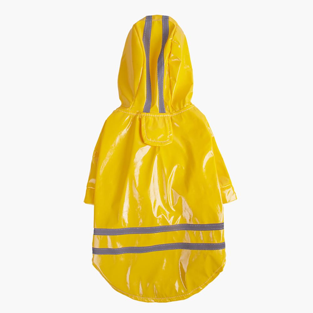 Pet Raincoat Hooded Windproof Yellow