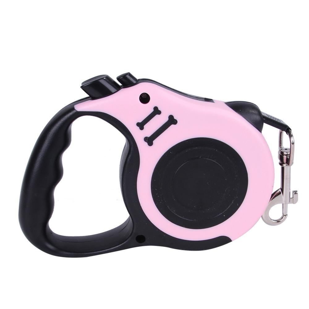 High Quality Durable Automatic Retractable Pet Leash for Large/Small Dog & Cat Pink