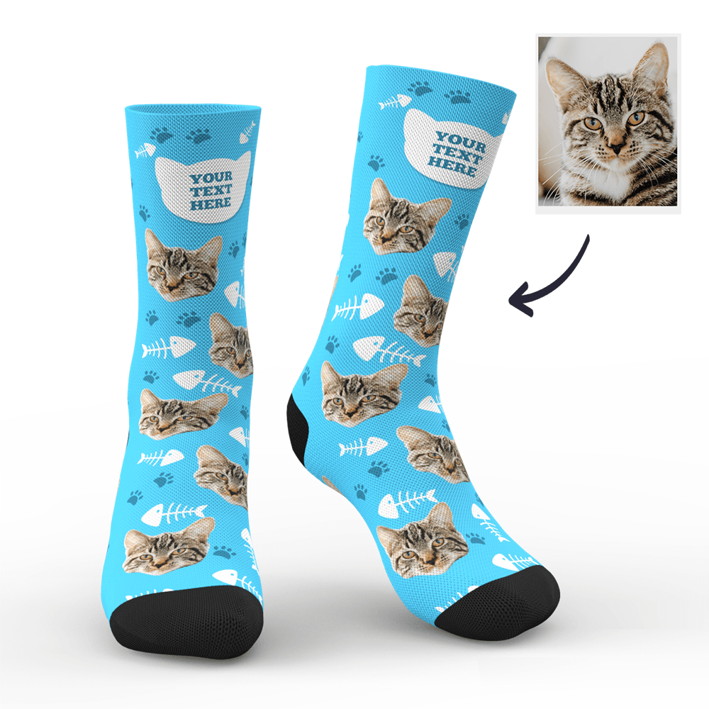 Custom Face Cat Socks