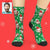 Custom Face Socks Add Pictures Christmas Socks - Santa Hat