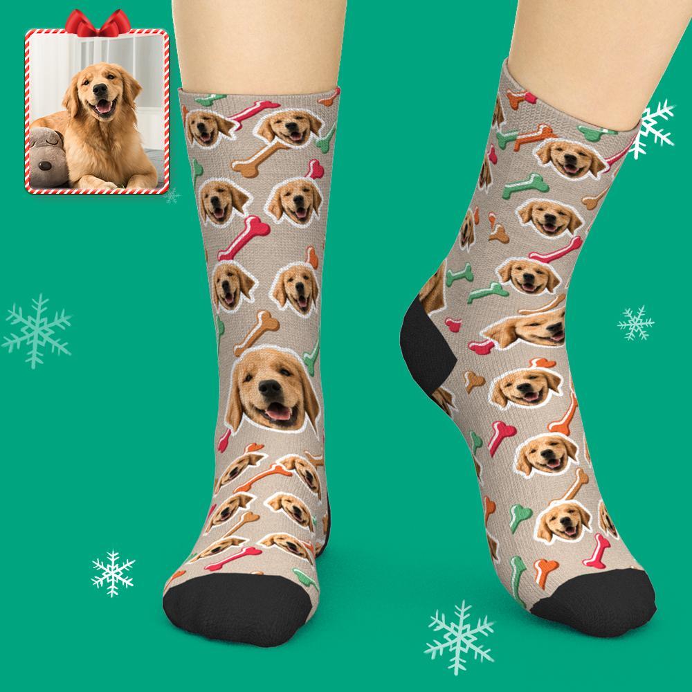 Custom Pet Face Socks Add Pictures - Dog Face On Socks