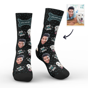 Custom Face Socks Dog And Dad