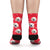 Custom Rainbow Socks Dog With Your Text - Red - MyFaceSocksuk