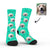 Custom Rainbow Socks Dog - Teal