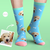 Custom Personalized Photo Pet Face Socks - Bone And Footprint