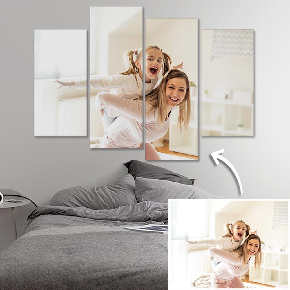 Custom Photo Wall Decor Painting Canvas 4 pieces Without Frame