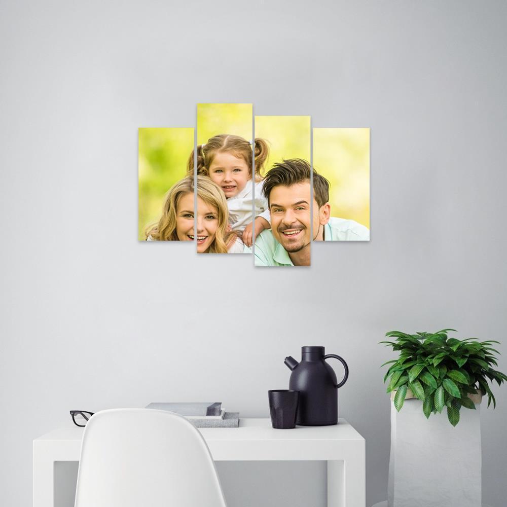 Canvas Print With Family Outing 2 x 7.85IN x 15.75IN+2 x 7.85IN x 23.60IN