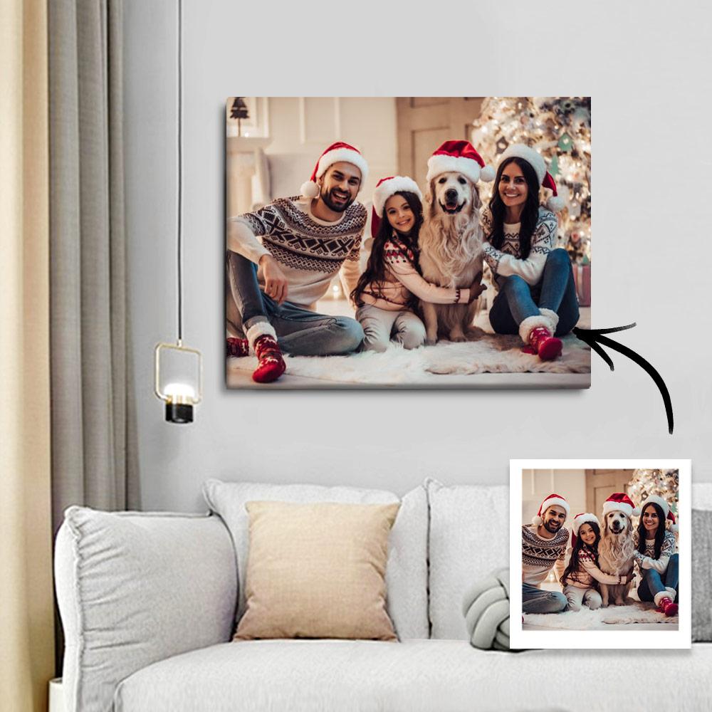 Custom Photo Canvas - Holiday Time with Dogs