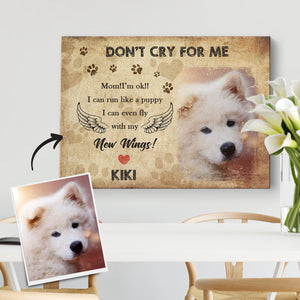 Custom pet Memorial Picture DIY Frame - No Longer By My Side 