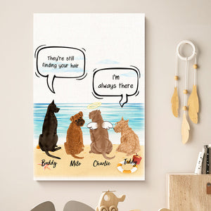 Custom Pet Memorial Canvas-2-4 Pets Conversation Canvas Personalized Dog Memorial Loss Pet Gifts