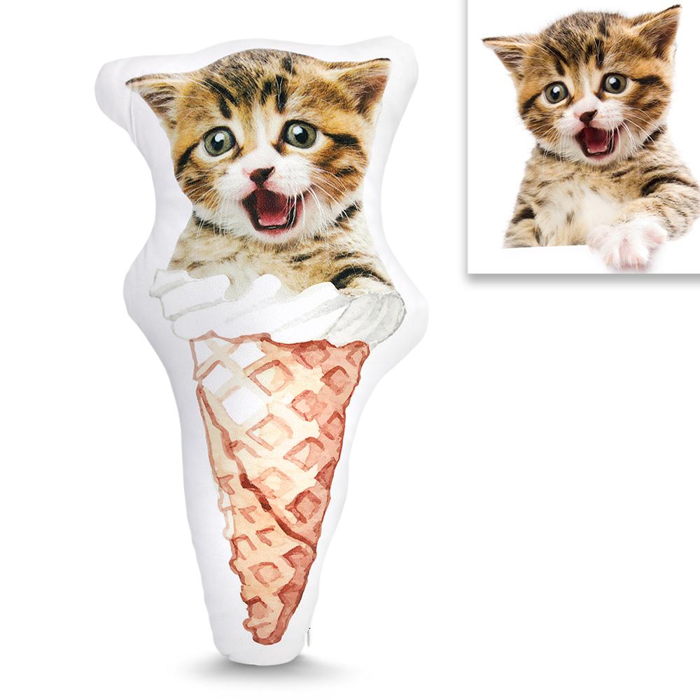 Ice Cream Cone 3D Portrait Personalized Pillow