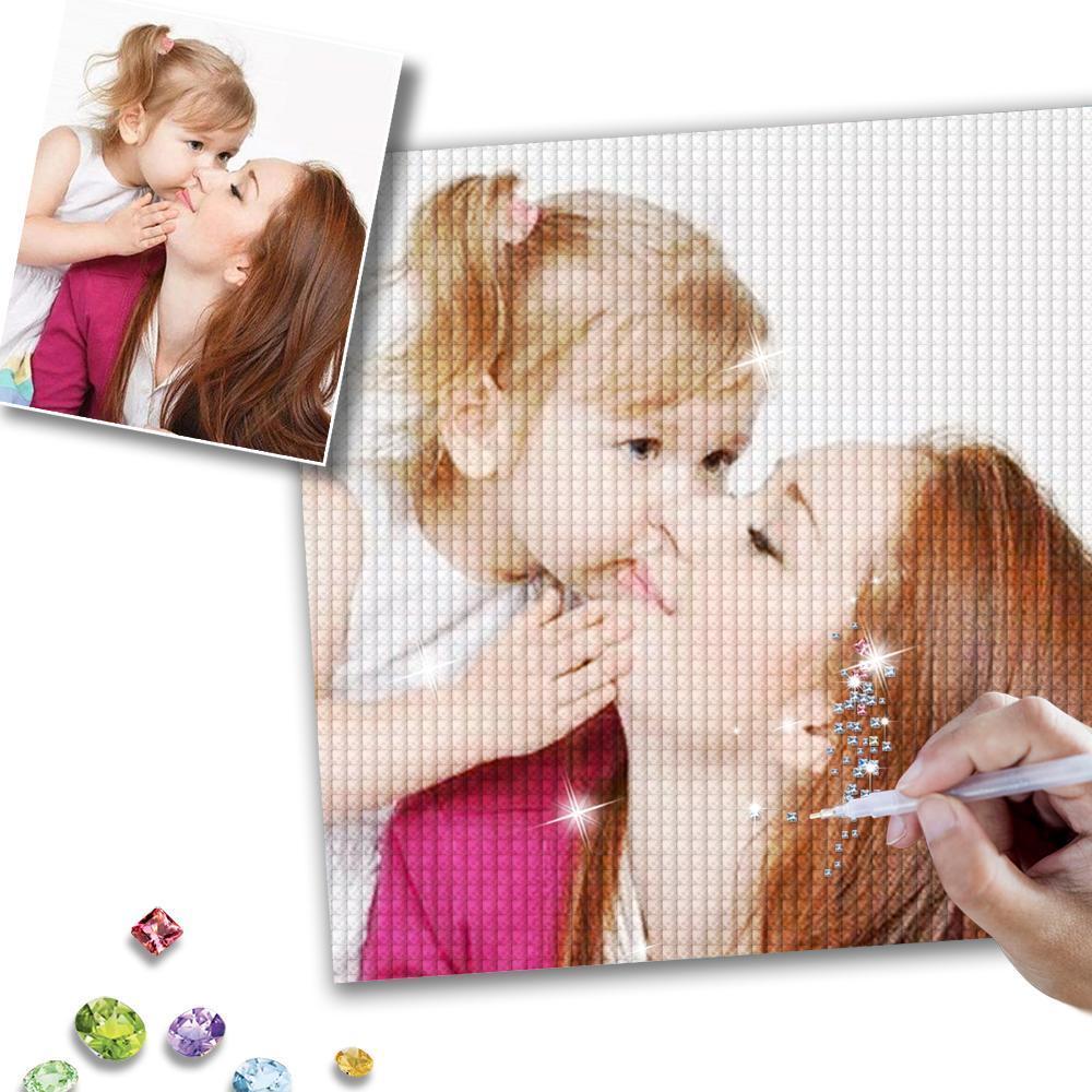Photo Diamond Painting Custom Mother and Little Daughter Photo Full Sq