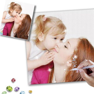 Photo Diamond Painting Custom Mother and Little Daughter Photo Full Square/Round Drill Diamond Painting