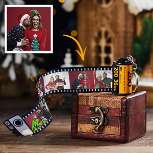 Custom Camera Roll Keychain With Retro box-10 Photos - Best Christmas Gift
