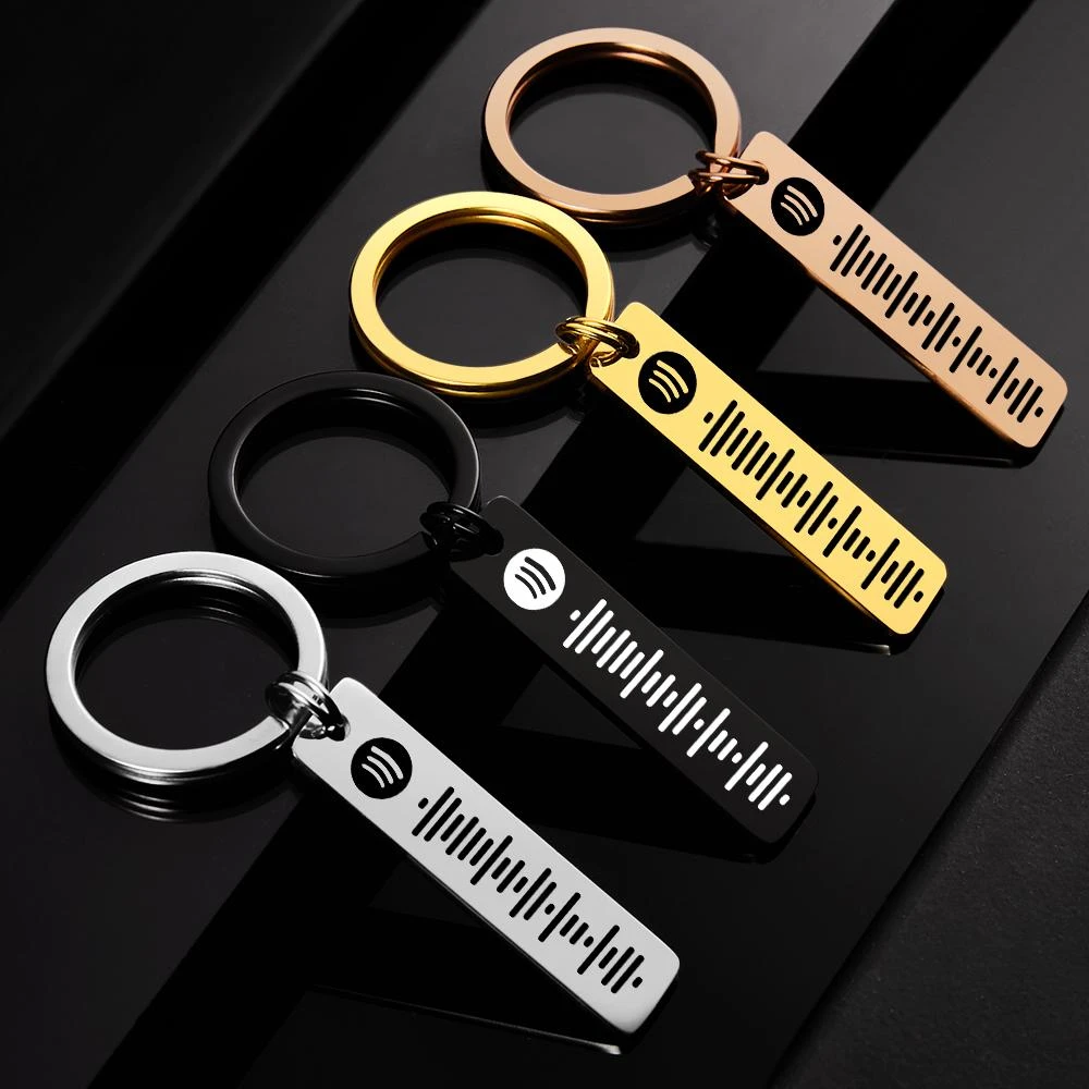 Spotify Code Keychain - 4 Colors Stainless Steel 