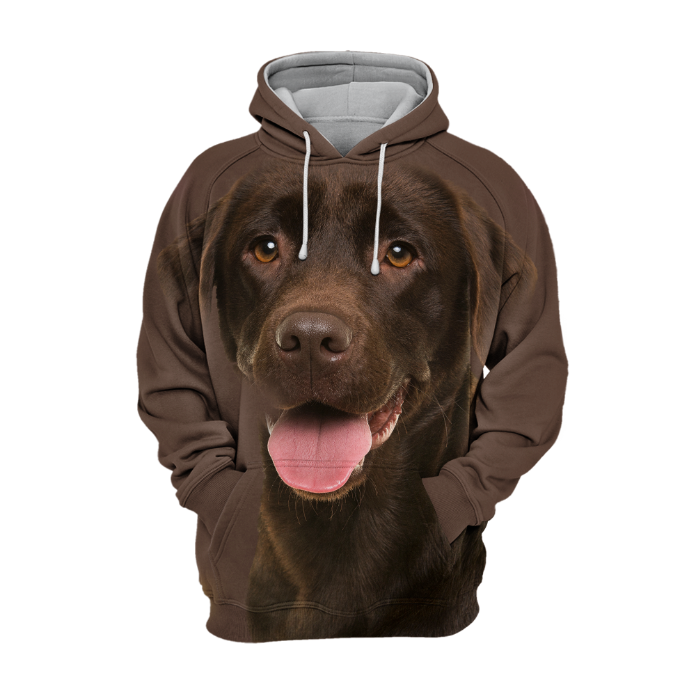 Men's Pullover Hoodie Dog Patterned 3D Graphic Dog Hoodies Long Sleeve Chocolate