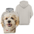 Hoodie 3D Graphic Dog Sweatshirt Unisex Dog Patterned Hooded Long Sleeve White