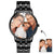 Father's Day Watch - Custom Engraved Black Alloy Photo Watch Personalized Photo Watch