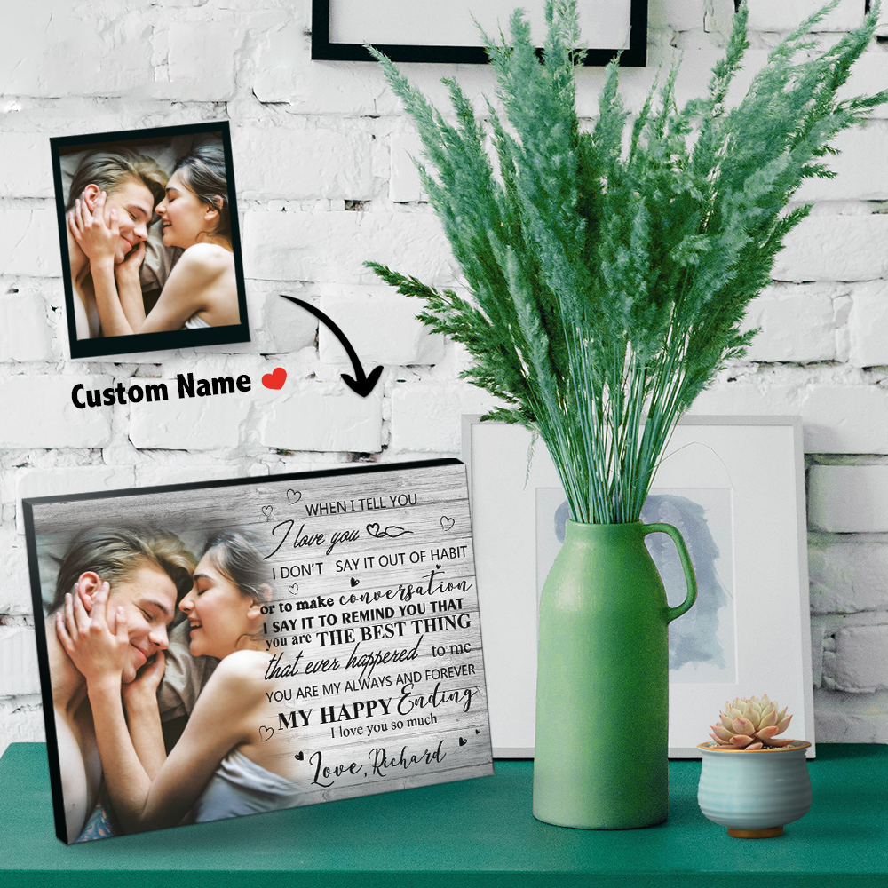Picture Frame for Her,Him  Romantic Poem + Your Favorite Photo = Custom Gift