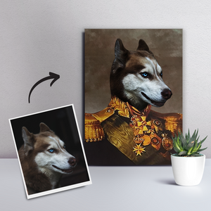 Custom Pet Dog Canvas - The General-DIY Frame