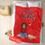 Custom Dog Blanket Cartoon Blanket Gift for Her - Red
