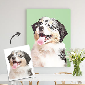 Custom Dog Cartoon Portraits Canvas-Birthday Gift Idea