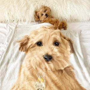 Custom Dog Blankets - Corgi Art Portrait Feelce Throw Blanket Corgi